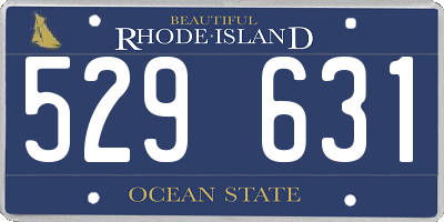 RI license plate 529631