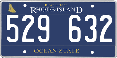 RI license plate 529632