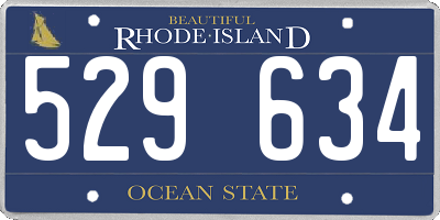 RI license plate 529634