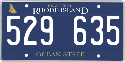 RI license plate 529635
