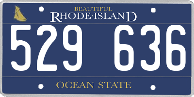 RI license plate 529636