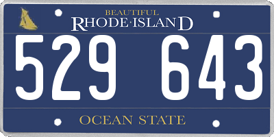 RI license plate 529643
