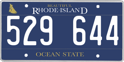 RI license plate 529644