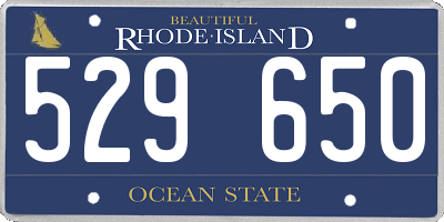 RI license plate 529650