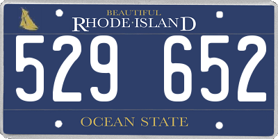 RI license plate 529652