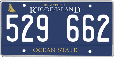 RI license plate 529662