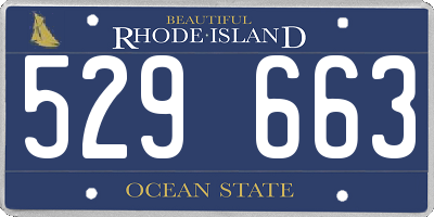 RI license plate 529663