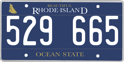 RI license plate 529665