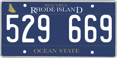 RI license plate 529669