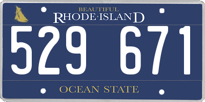 RI license plate 529671