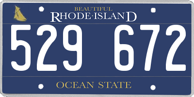 RI license plate 529672