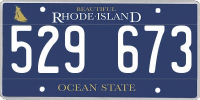 RI license plate 529673