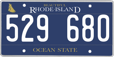 RI license plate 529680