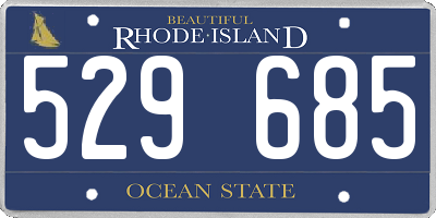 RI license plate 529685