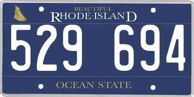 RI license plate 529694