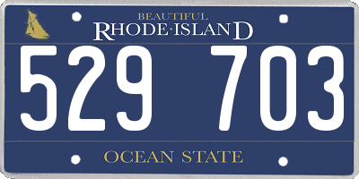 RI license plate 529703