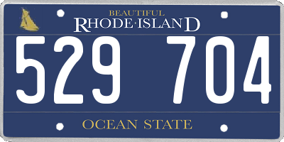 RI license plate 529704