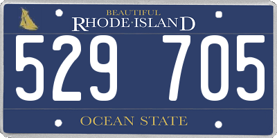 RI license plate 529705