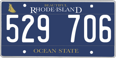 RI license plate 529706