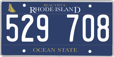 RI license plate 529708