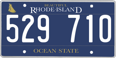 RI license plate 529710