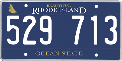 RI license plate 529713