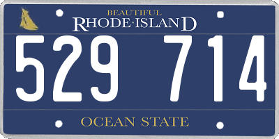 RI license plate 529714