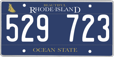 RI license plate 529723