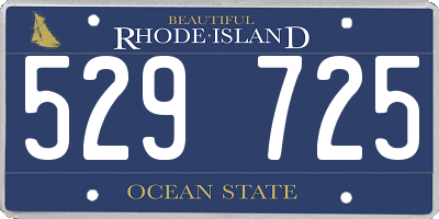 RI license plate 529725