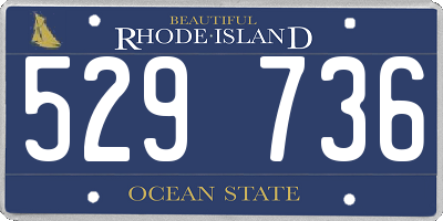 RI license plate 529736