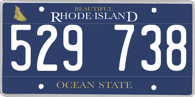 RI license plate 529738
