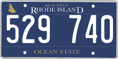 RI license plate 529740