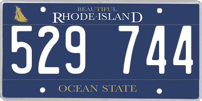 RI license plate 529744