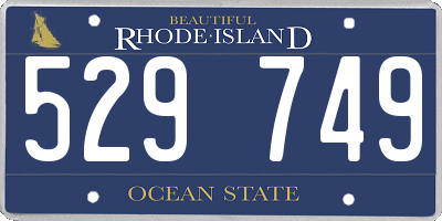 RI license plate 529749