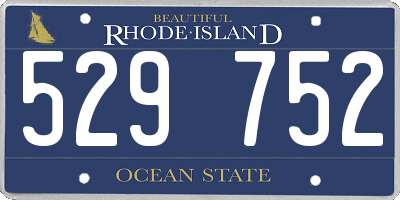 RI license plate 529752