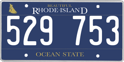 RI license plate 529753