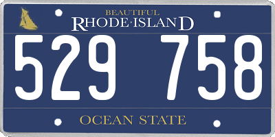 RI license plate 529758