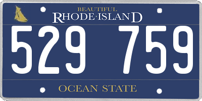 RI license plate 529759