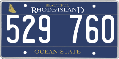 RI license plate 529760