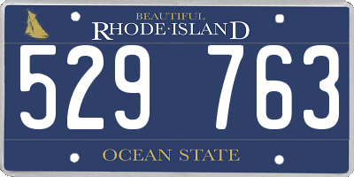 RI license plate 529763