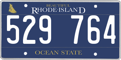 RI license plate 529764