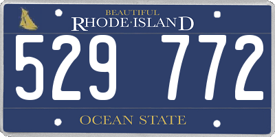 RI license plate 529772