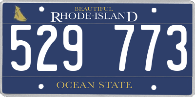 RI license plate 529773