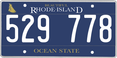 RI license plate 529778