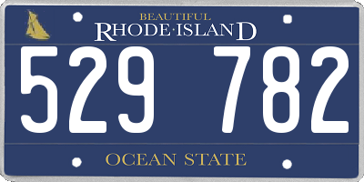 RI license plate 529782