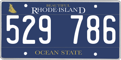 RI license plate 529786