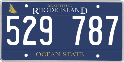 RI license plate 529787