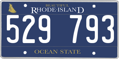 RI license plate 529793