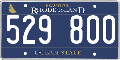 RI license plate 529800