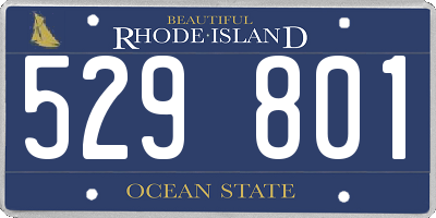 RI license plate 529801